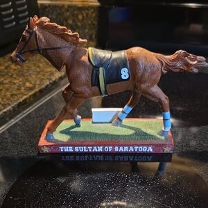 The Sultan of Saratoga Brown Horse Sculpture
